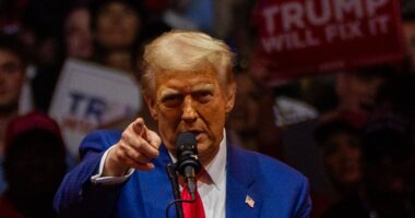 Election polls live updates: Trump ridicules Kamala Harris for 'hot mic' slip at his Atlanta rally