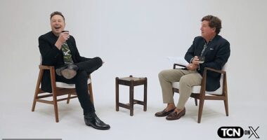 Elon Musk told Tucker Carlson that if Kamala Harris wins the election, 'I'm f***ed' and predicts the vice president will send him to prison