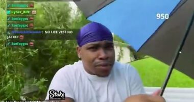 Mike Smalls Jr., 26, from Tampa, has racked up millions of views after sharing clips of himself setting up an air mattress, umbrella and pack of ramen noodles to brave Hurricane Milton