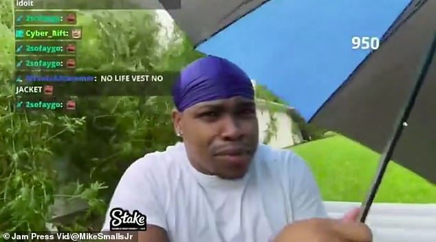 Mike Smalls Jr., 26, from Tampa, has racked up millions of views after sharing clips of himself setting up an air mattress, umbrella and pack of ramen noodles to brave Hurricane Milton
