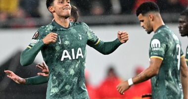 Brennan Johnson came off the bench to score for Tottenham for the fifth game in succession
