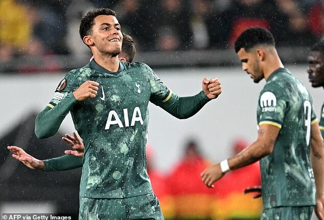 Brennan Johnson came off the bench to score for Tottenham for the fifth game in succession