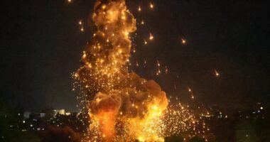Fireballs light up Beirut sky during Israeli attacks as reports say Haifa hit by rockets - latest updates