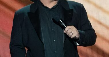 Garth Brooks fought back against a newly filed lawsuit accusing him of sexual assault and battery during a livestream with his fans on Monday; pictured in May 2023 in Frisco, Texas