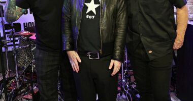 Green Day was banned from two local radio stations after calling the city, where those stations are based, 'a sh*thole'; pictured January 17 in New York City