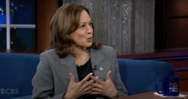 Vice President Kamala Harris on “The Late Show”