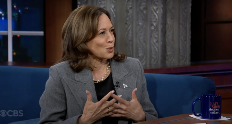 Vice President Kamala Harris on “The Late Show”