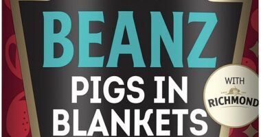 The new festive flavour of baked beans from Heinz is pigs in blankets (pictured). The beans are available now from Sainsbury's and the Heinz website
