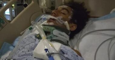 Carter Mason is currently fighting for his life in hospital after suffering a seizure on Friday night