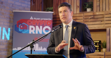 Bryan Steil speaking at an event.