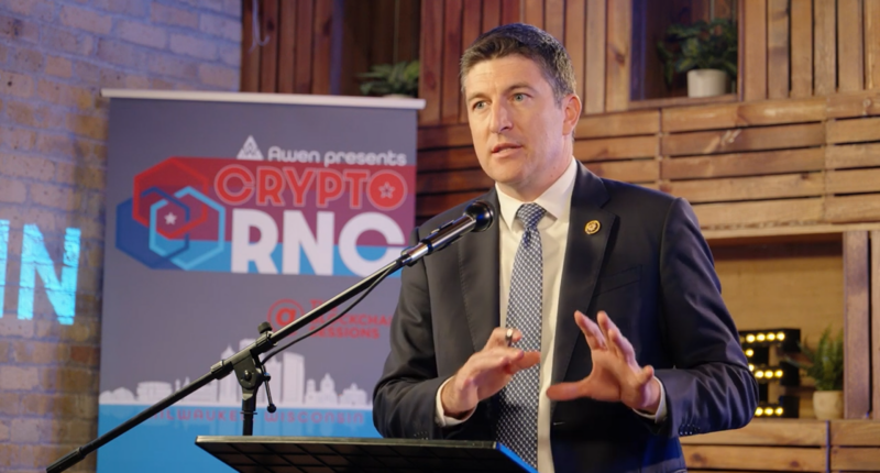 Bryan Steil speaking at an event.