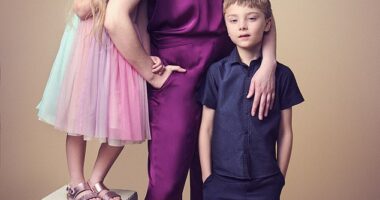 Josie, who was widowed at 30, with her precious children Connie and Laurie