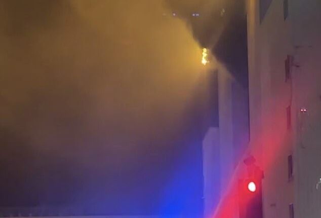 Two people have been raced to hospital after a blaze broke out at BAE Systems in Barrow, Cumbria