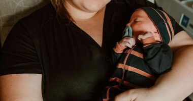 A new mom has revealed she almost died after giving birth when she developed a flesh-eating bug in her C-section incision