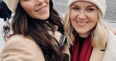 Australian podcast host Brittany Hockley [left] shared a bizarre story about her sister Sheridan's [right] tradie