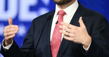 Social media marveled at JD Vance's 'pretty eyes' as Google searches for eyeliner exploded during his VP debate against Tim Walz