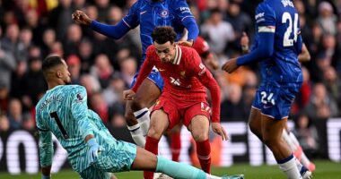 Robert Sanchez collided with curtis Jones and Liverpool were awarded a second penalty