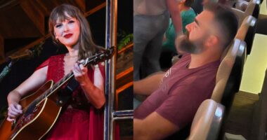 Jason Kelce hilariously mocked for seemingly falling asleep during Taylor Swift show