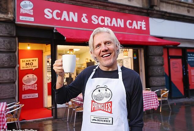 Jimmy Bullard is encouraging men to be more open about their mental health and visited the Scan and Scran Cafe set up by Movember and Pringles