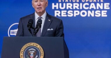 President Joe Biden ended his brief press conference updating the nation on the federal hurricane response by telling Donald Trump to 'get a life' and urging reporter to hold the former president accountable