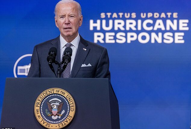 President Joe Biden ended his brief press conference updating the nation on the federal hurricane response by telling Donald Trump to 'get a life' and urging reporter to hold the former president accountable