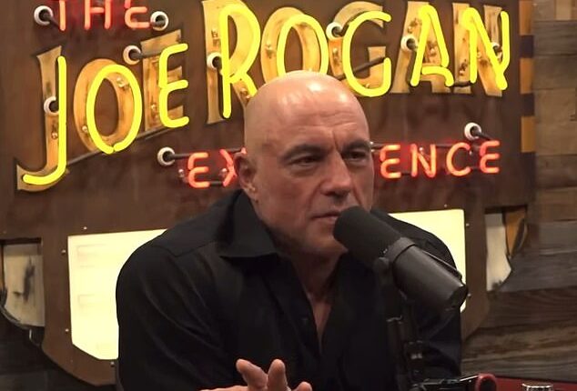 Joe Rogan, pictured during his interview with Donald Trump, has revealed that Kamala Harris agreed to appear on his podcast, but he refused the conditions suggested by her team