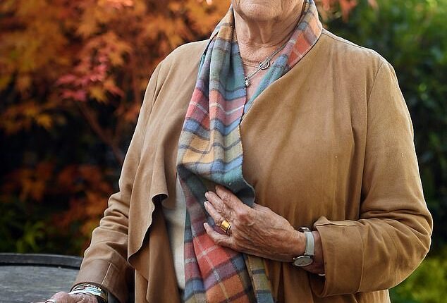 Dame Judi Dench at the Cheltenham Literature Festival in Gloucestershire on Saturday 5th October 2024. The actress teared up on stage today when asked about her late friend Maggie Smith