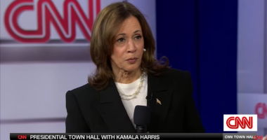 Kamala Harris during a CNN town hall.