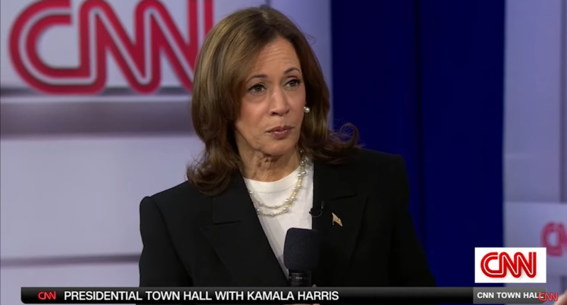 Kamala Harris during a CNN town hall.