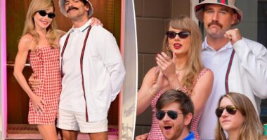 Kelly Ripa and Mark Consuelos dress up as Taylor Swift and Travis Kelce for Halloween again