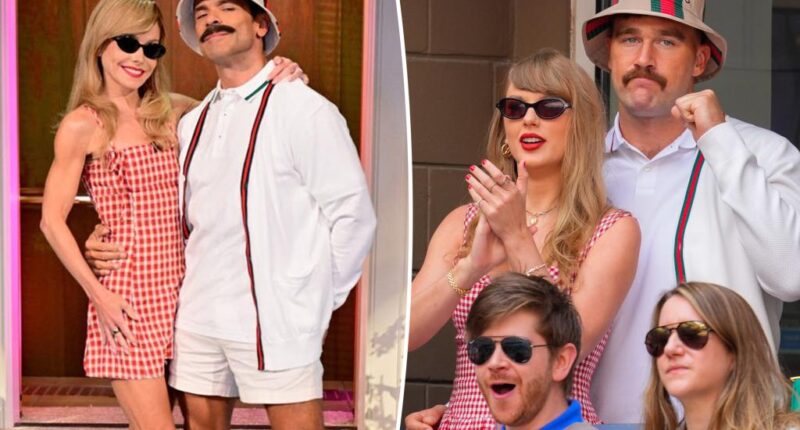 Kelly Ripa and Mark Consuelos dress up as Taylor Swift and Travis Kelce for Halloween again