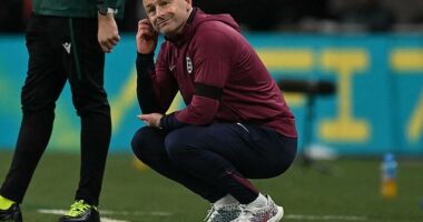 England interim England boss refused to be drawn on his future in the role after loss to Greece