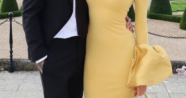 Liam with his girlfriend Kate Cassidy, who flew back to Miami while he stayed at the hotel