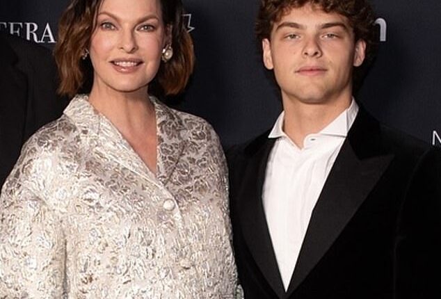 Linda Evangelista made a rare public appearance with her son Augustin James Evangelista Pinault, who supported her at the 2024 Canadian Arts and Fashion Awards held at the Fairmont Royal York in Toronto last Saturday