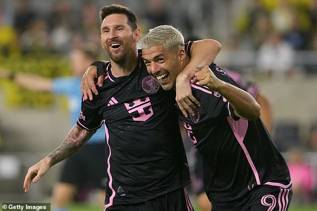 Lionel Messi and Luis Suarez scored the goals that clinched the Supporters Shield for Miami