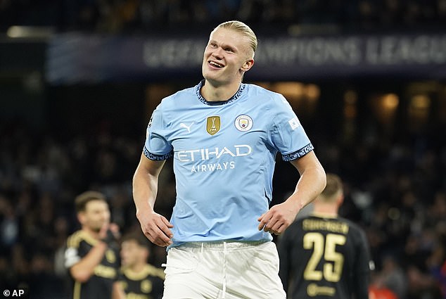 Erling Haaland scored twice to help Man City to a resounding win at the Etihad Stadium