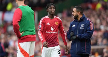 Kobbie Mainoo is facing a spell on the sidelines for a number of weeks after picking up a knock versus Tottenham