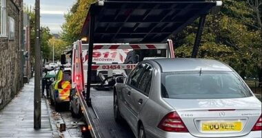 Both cars were impounded by police after officers found they were uninsured