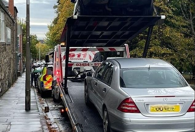 Both cars were impounded by police after officers found they were uninsured