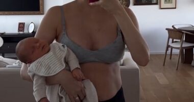 Megan Mckenna proudly showed off her postpartum figure as she gave an honest update on Instagram on Sunday after welcoming her first child