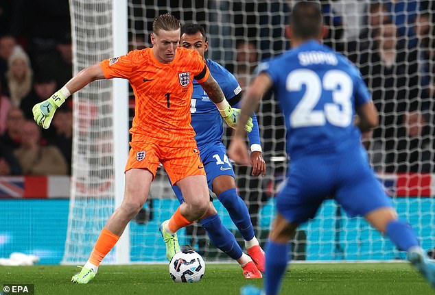 Jordan Pickford made a few high-profile errors during England's 2-1 defeat by Greece at Wembley