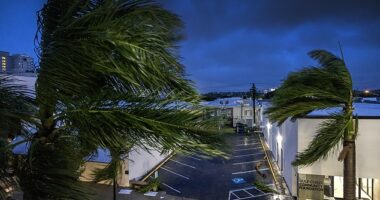 Hurricane Milton approaches as a Category 3 storm in Sarasota, Florida, October 9