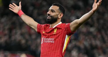 Mohamed Salah set a new Champions League record as he scored against Bologna