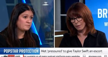 Sky News' Kay Burley (right) blasted Culture Secretary Lisa Nandy (left) over her assertation she had enjoyed complimentary tickets to Taylor Swift proclaiming 'I paid for mine'