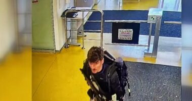 Footage from the building released by Turkish broadcasters shows an armed man entering the building