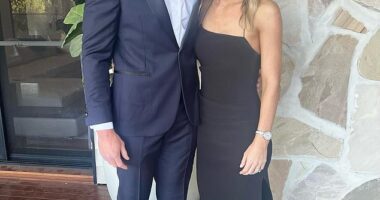 A gorgeous Queensland country property owned by retired NRL star Corey Oates has hit the market. Pictured with his wife Tegan