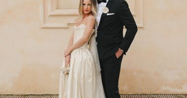 Sam Burgess has tied the knot with Lucy Graham. Both pictured