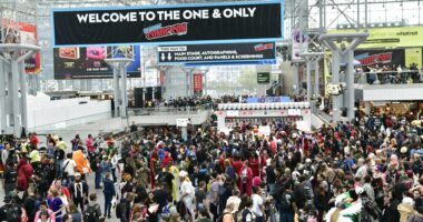 NEW YORK, NEW YORK - OCTOBER 14: A view of the crowd during New York Comic Con 2023 - Day 3 at Javits Center on October 14, 2023 in New York City.