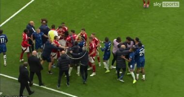 New footage appears to show Chelsea's Nicolas Jackson slapping Morato in the face