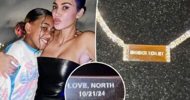 North West gives Kim Kardashian necklace for 44th birthday